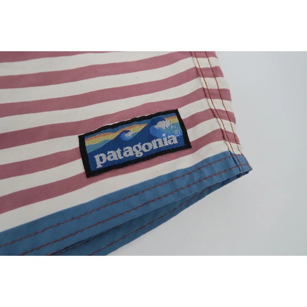 Patagonia Men's 34 Wavefarer Board Shorts Fitz Stripe Swim Nylon Surf Multicolor